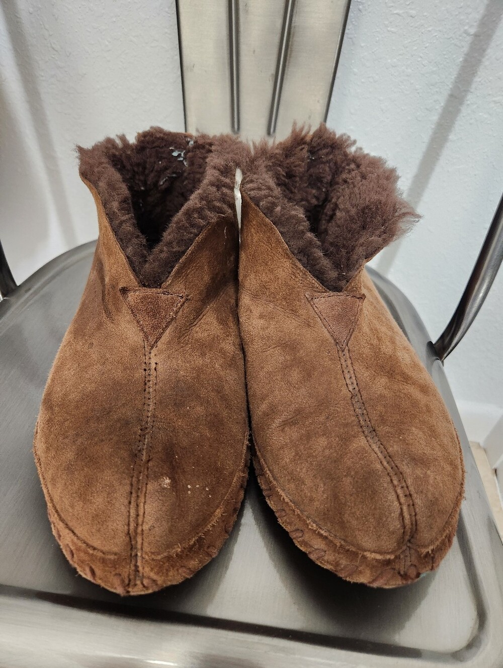 Women's L.L.Bean slippers brown suede boots style 10 medium